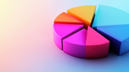 Obraz premium Vibrant Abstract Asset Allocation, a dynamic blend of colorful pie charts and graphs illustrating strategic investment diversity illustration