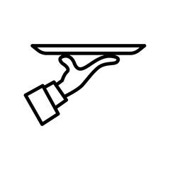 Hand and tray icon template