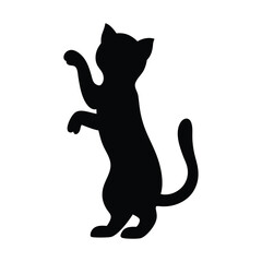 Minimalist Cat Silhouette Vector Design.