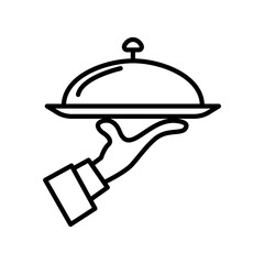 Hand and tray icon template