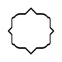Islam Arabic border frame line art ornamental. 