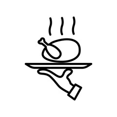 Hand and tray icon template