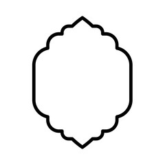 Islam Arabic border frame line art ornamental. 