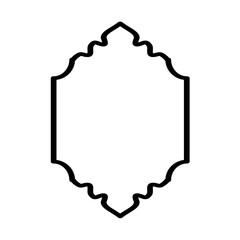 Islam Arabic border frame line art ornamental. 