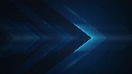 Modern Digital Abstract Neon Blue Background with Dynamic Light Trails and Geometric Patterns