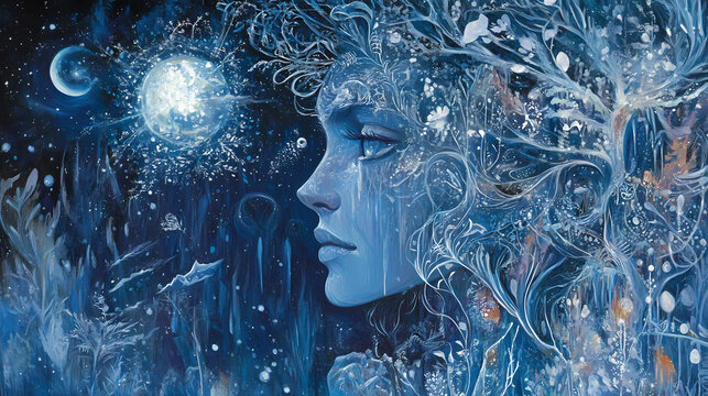 Rund ums thema elternzeit online. Frostsong. Illustration