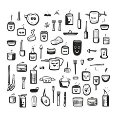 elegant illustration of doodle