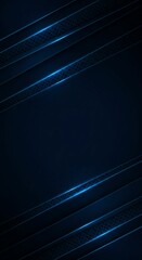 Obraz premium Elegant Navy Blue Metallic Background with Futuristic Geometric Layers and Glowing Lines