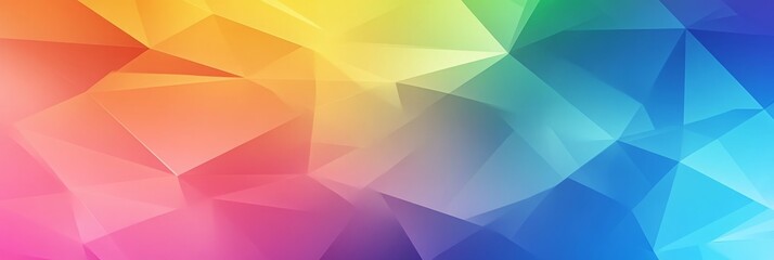 Obraz premium Abstract wallpaper featuring a vibrant rainbow of geometric shapes, captured in stunning 32K resolution to create a visually striking and colorful design.