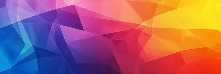 Obraz premium Abstract wallpaper featuring a vibrant rainbow of geometric shapes, captured in stunning 32K resolution to create a visually striking and colorful design.