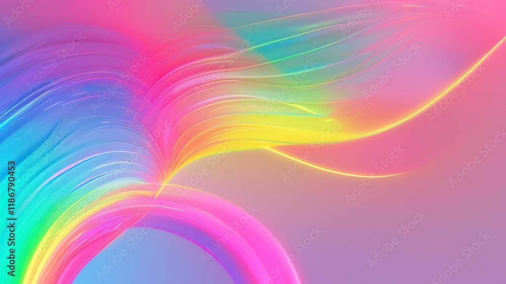 Poster abstract design featuring vibrant, flowing colors creating a dynamic and energetic visual effect