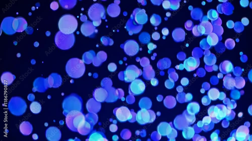 Poster colorful bokeh lights create a mesmerizing visual experience in a dark setting