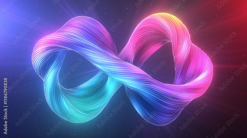 Poster mesmerizing kaleidoscopic structures featuring rhythmic iridescent patterns vivid color gradients an