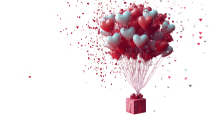 3D Heart-Shaped Balloons for Valentine's Day Celebration