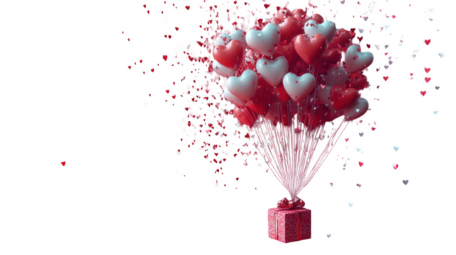3D Heart-Shaped Balloons for Valentine's Day Celebration