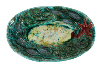 plate isolated on white,Alice COLONIEU (1924-1910) - Lot 55