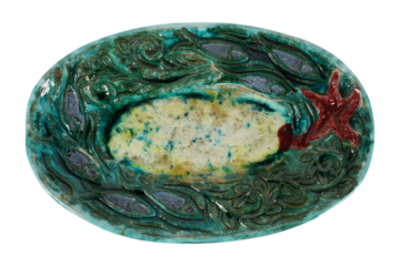 plate isolated on white,Alice COLONIEU (1924-1910) - Lot 55