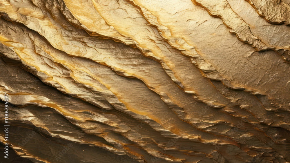 Poster abstract golden texture with flowing lines creates an elegant and luxurious atmosphere, ideal for up