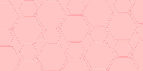 Fototapeta premium Background with hexagons. Abstract background with lines. luxury minimal technology network abstraction tech digital tile vector wall banner surface polygon background. Vector Illustration. 