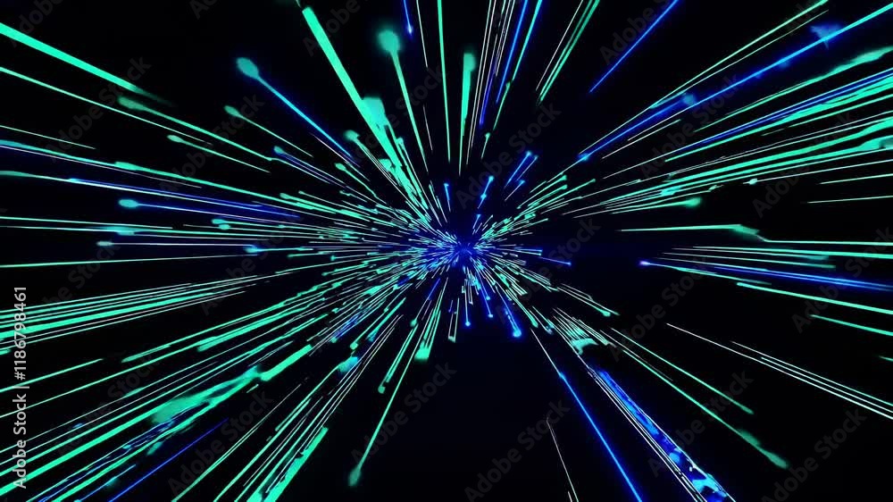 Leinwandbilder colorful light bursts create a mesmerizing space effect in a dynamic digital environment