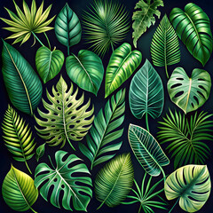 a-vibrant-collection-of-tropical-leaves--showcasin