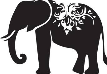 Obraz premium Elephant silhouette vector EPS
