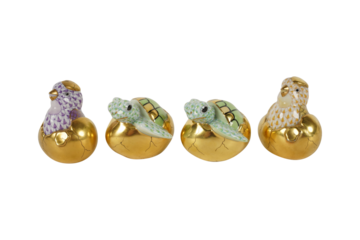 eggs with a ribbon,Herend ~ Figurines ~ Roosters & Hens ~ Large Egg - Key Lime,