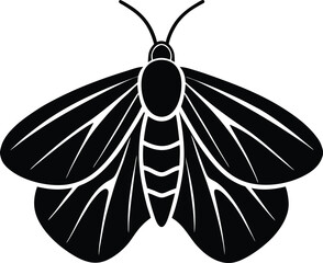 Tiger Moth silhouette vector illustration