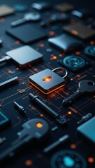 Fototapeta premium Unraveling cybersecurity mysteries within the digital realm