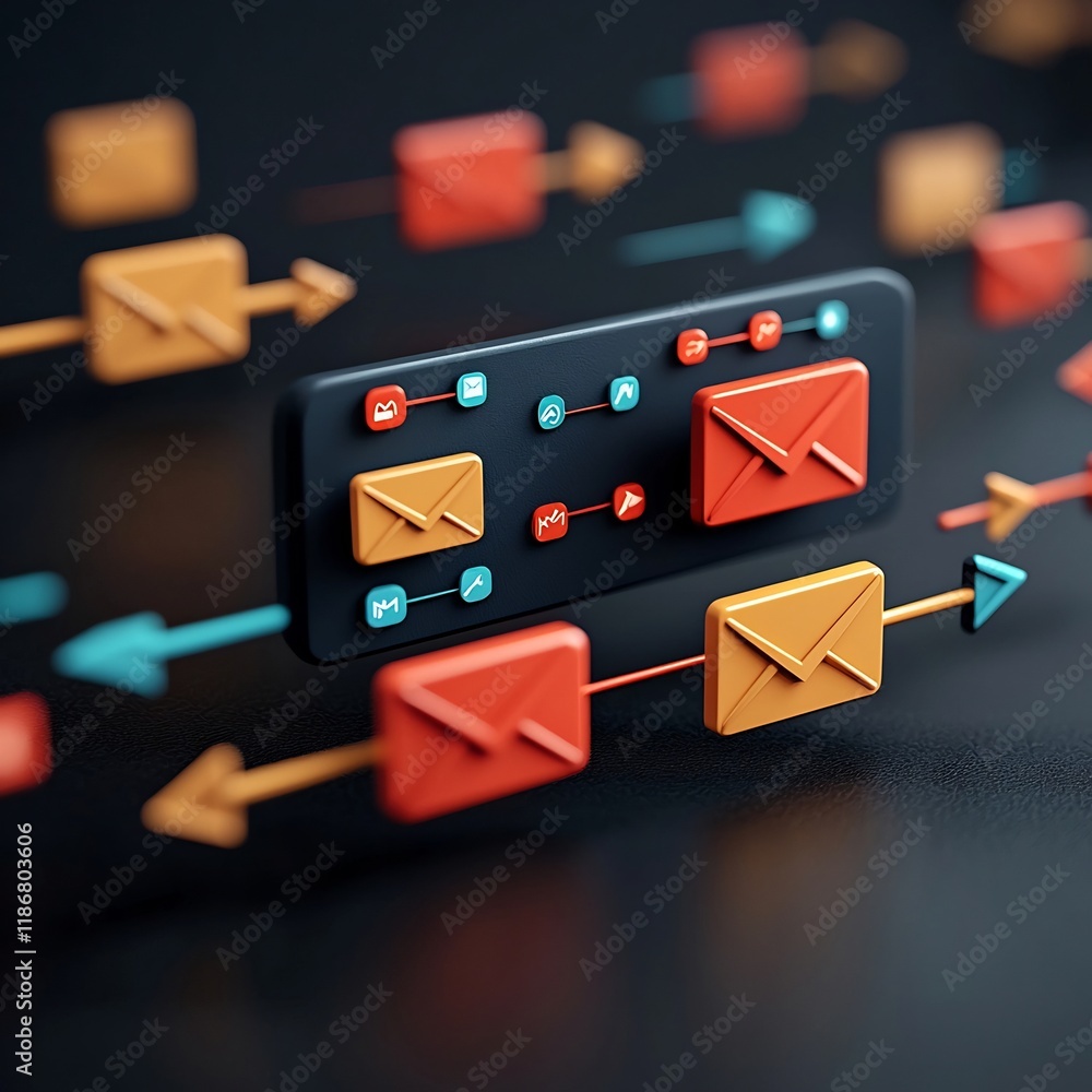 Aufkleber futuristic global communication and social network concept featuring a minimalist freehand user inte