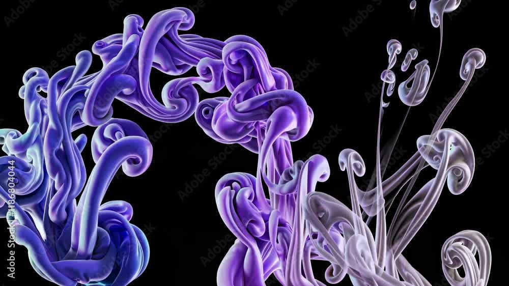 Aufkleber colorful liquid swirls create mesmerizing patterns in motion against a dark background