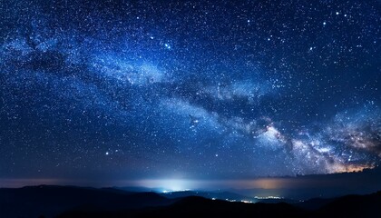 Fototapeta premium Night sky with beautiful galaxy milky way view