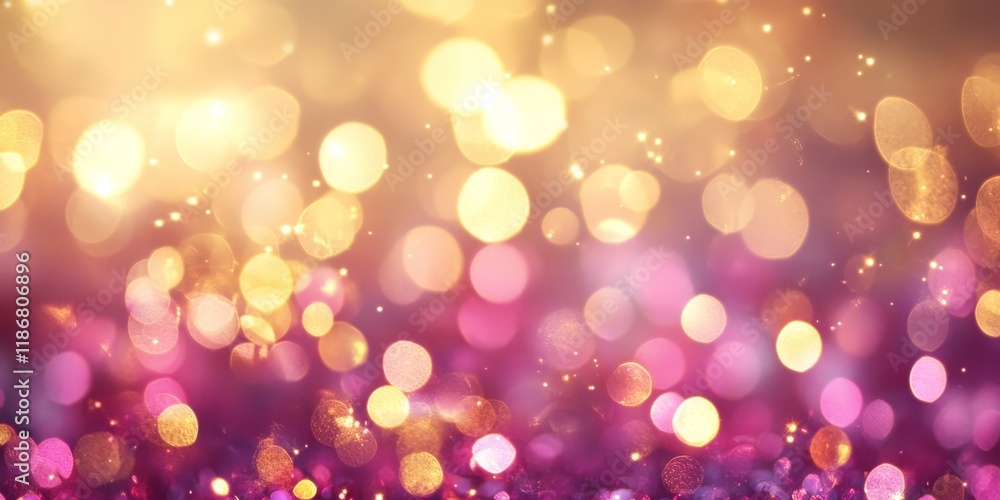 Aufkleber captivating pink bokeh lights combined with stunning golden bokeh lights create a magical atmosphere