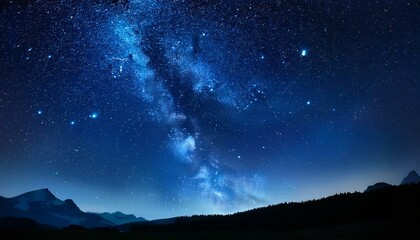 Night sky with beautiful galaxy milky way view