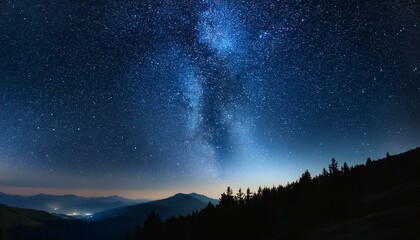 Fototapeta premium Night sky with beautiful galaxy milky way view