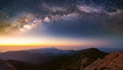 Fototapeta premium Night sky with beautiful galaxy milky way view