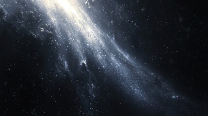 Fototapeta premium Cosmic Stream: A Celestial River of Light and Stardust in the Vast Expanse of Space