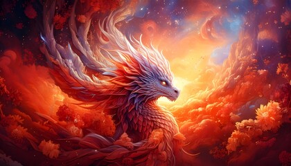 Obraz premium colourful dream like mystical creature