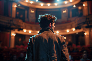Fototapeta premium AI Generative image of creating a captivating atmosphere in the theater