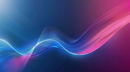 Abstract blue and pink wave background.
