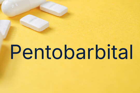 Pentobarbital text title drugs tablets sleeping pills