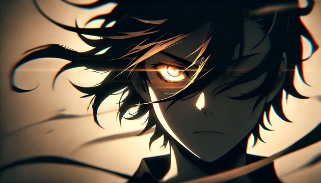 anime boy warrior portrait