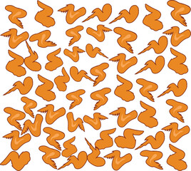 seamless pattern with Chicken Wings 