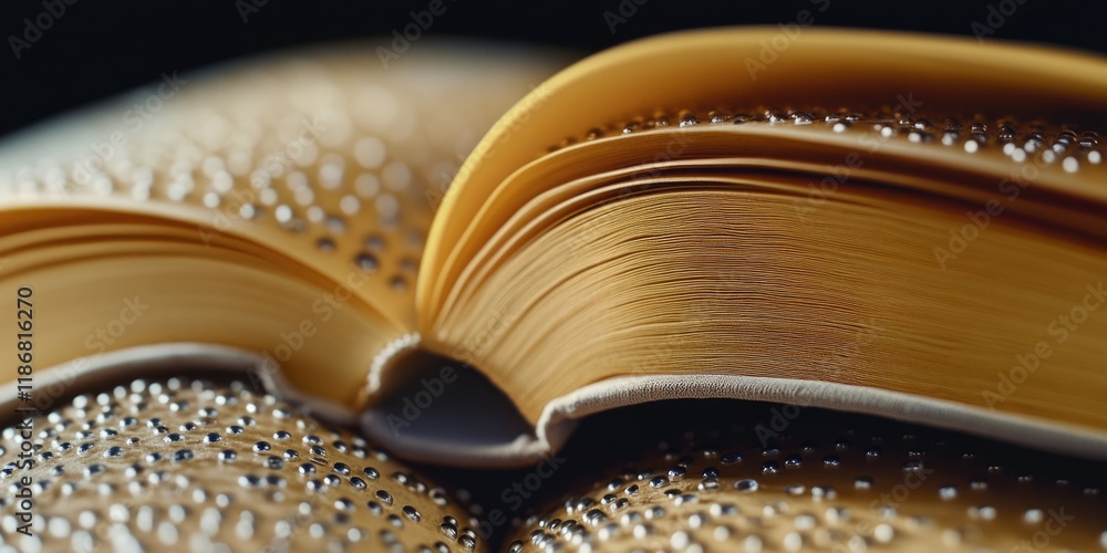 Poster book is open to a page with a lot of dots on it. the dots are arranged in a pattern that looks like 
