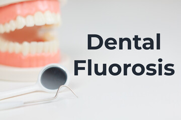 "Dental fluorosis" header on dental background