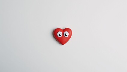 Heart-eyes emoji surrounded by white space