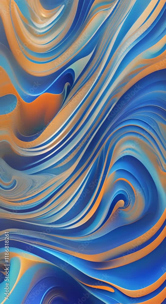 Poster the vibrant and dynamic blue wave patterns produce a captivating abstract texture ideal for various 