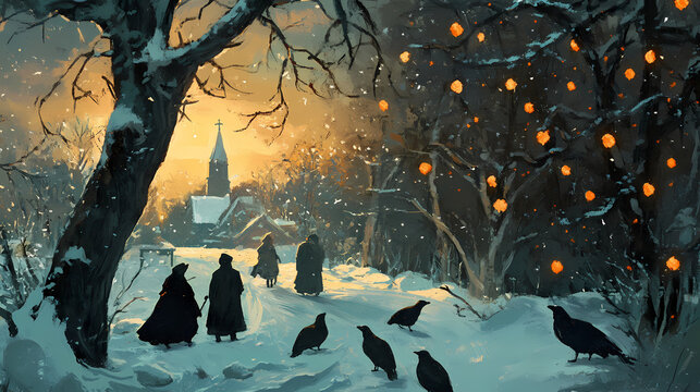 Osterfest. Frostsong. Illustration