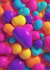 Colorful image of many different colored balls