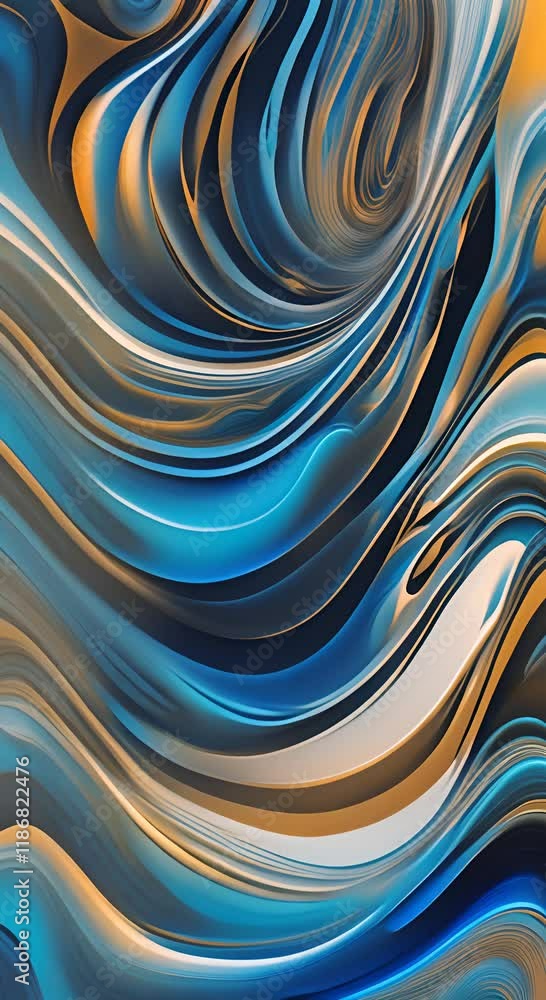 Aufkleber the vibrant and dynamic blue wave patterns produce a captivating abstract texture ideal for various 
